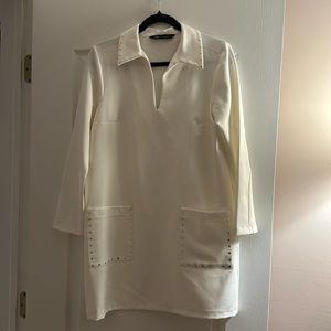 Zara white stud tunic/dress